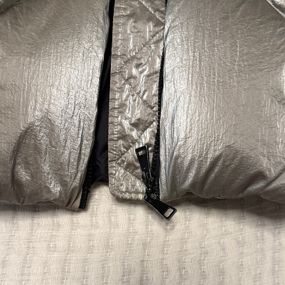 Moncler Metallic Silver Puffer Jacket - Picture 4 of 7
